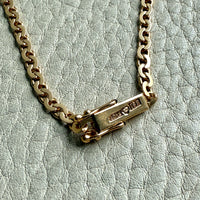 Long 18k Gold Vintage Virola Link Necklace - 21.8 inch length