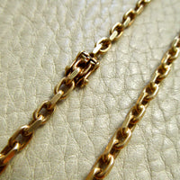 Chunky Vintage Danish 14k Gold Biker Link Chain Necklace – 17.7 Inch Length