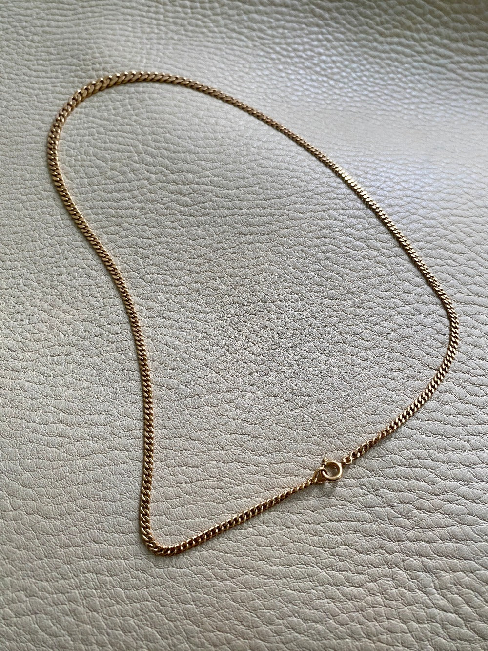 18k gold graduated curb link necklace, vintage from Sweden 1950s