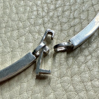 1970s era Vintage Sterling Silver Bar Link Choker Necklace by Franz Scheuerle Quinn – 14.5 inch interior circumference