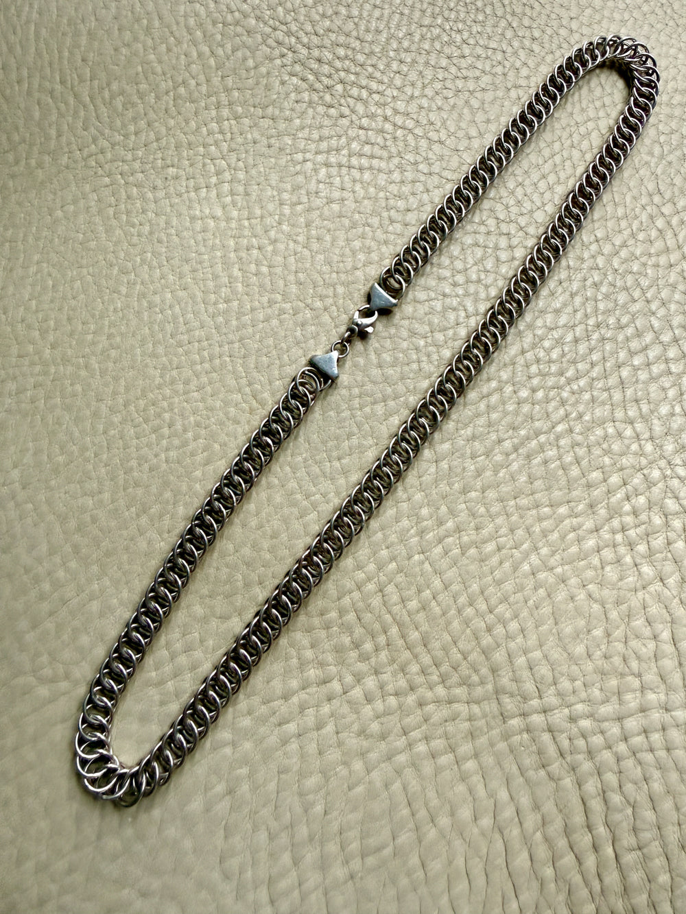 Vintage Sterling Silver Spiral Link Chain Necklace – 19.9 Inch length