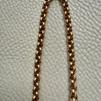Chubby! 18k Gold Rolo Link Necklace with Large Bolt Clasp - 17.8 inch length