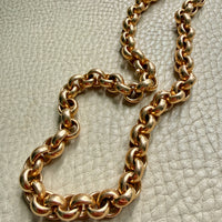 18k gold vintage rolo link necklace penelopepenelope.com