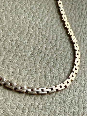 Chic Vintage Danish 14k Gold Link Necklace - 16.75 inch length