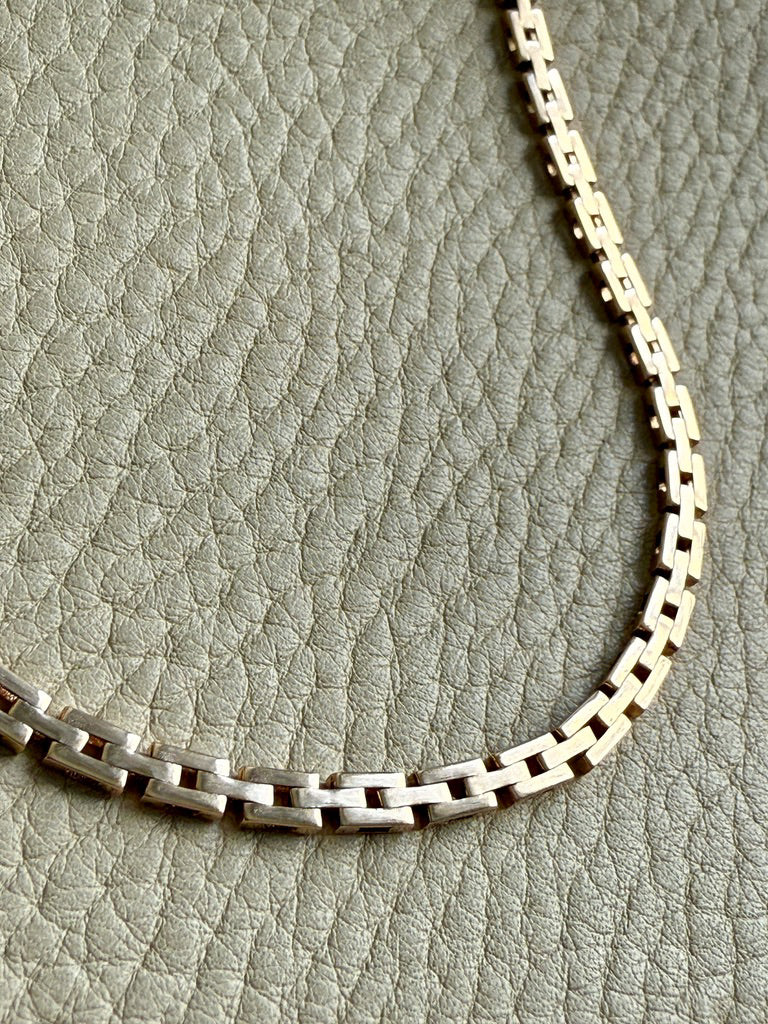 Chic Vintage Danish 14k Gold Link Necklace - 16.75 inch length