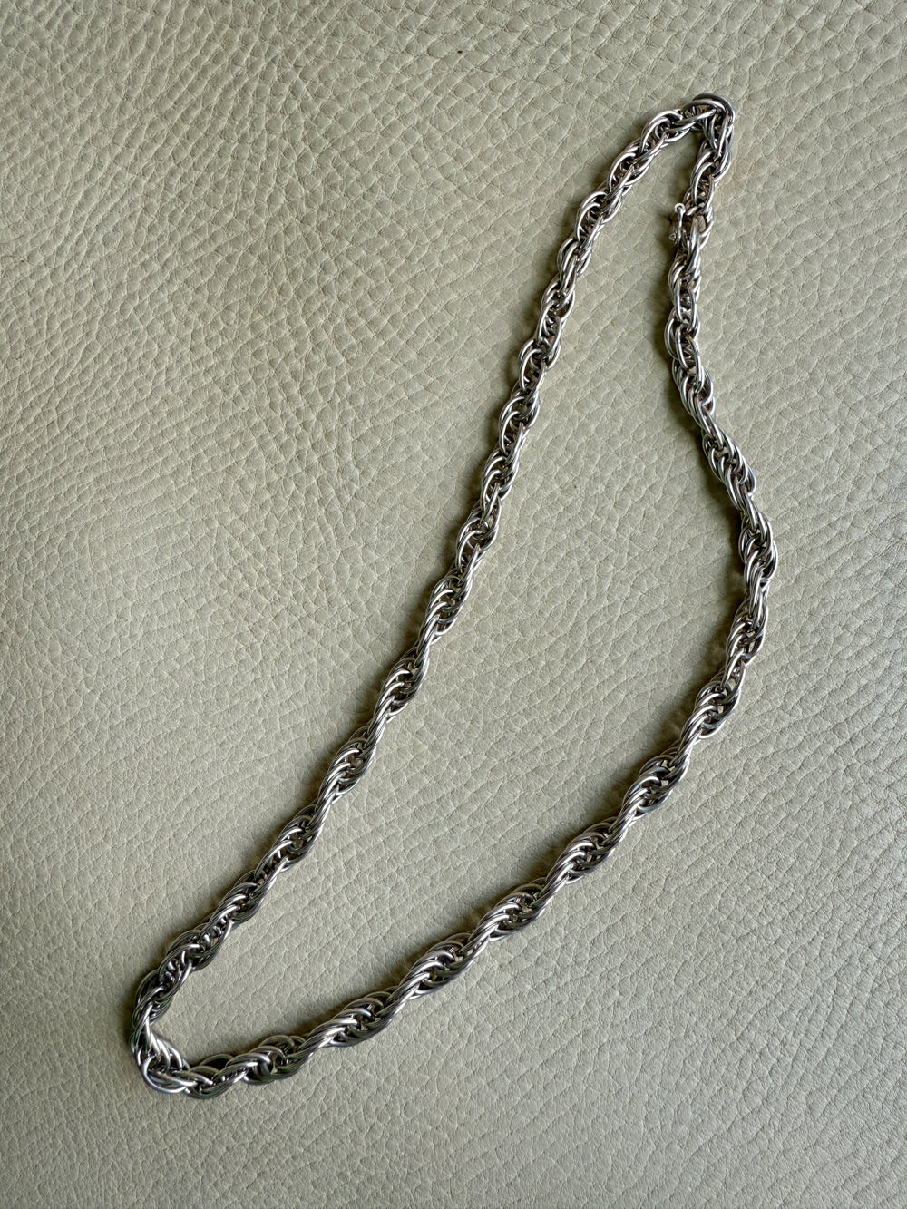 1976 Birmingham Sterling Silver Spiral Link Necklace - 19.75 inch length
