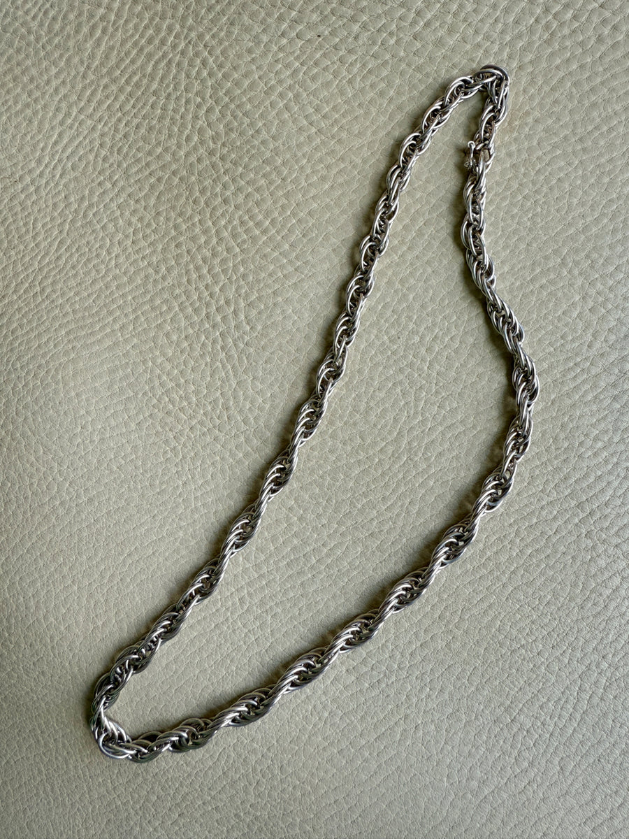 1976 Birmingham Sterling Silver Spiral Link Necklace - 19.75 inch length