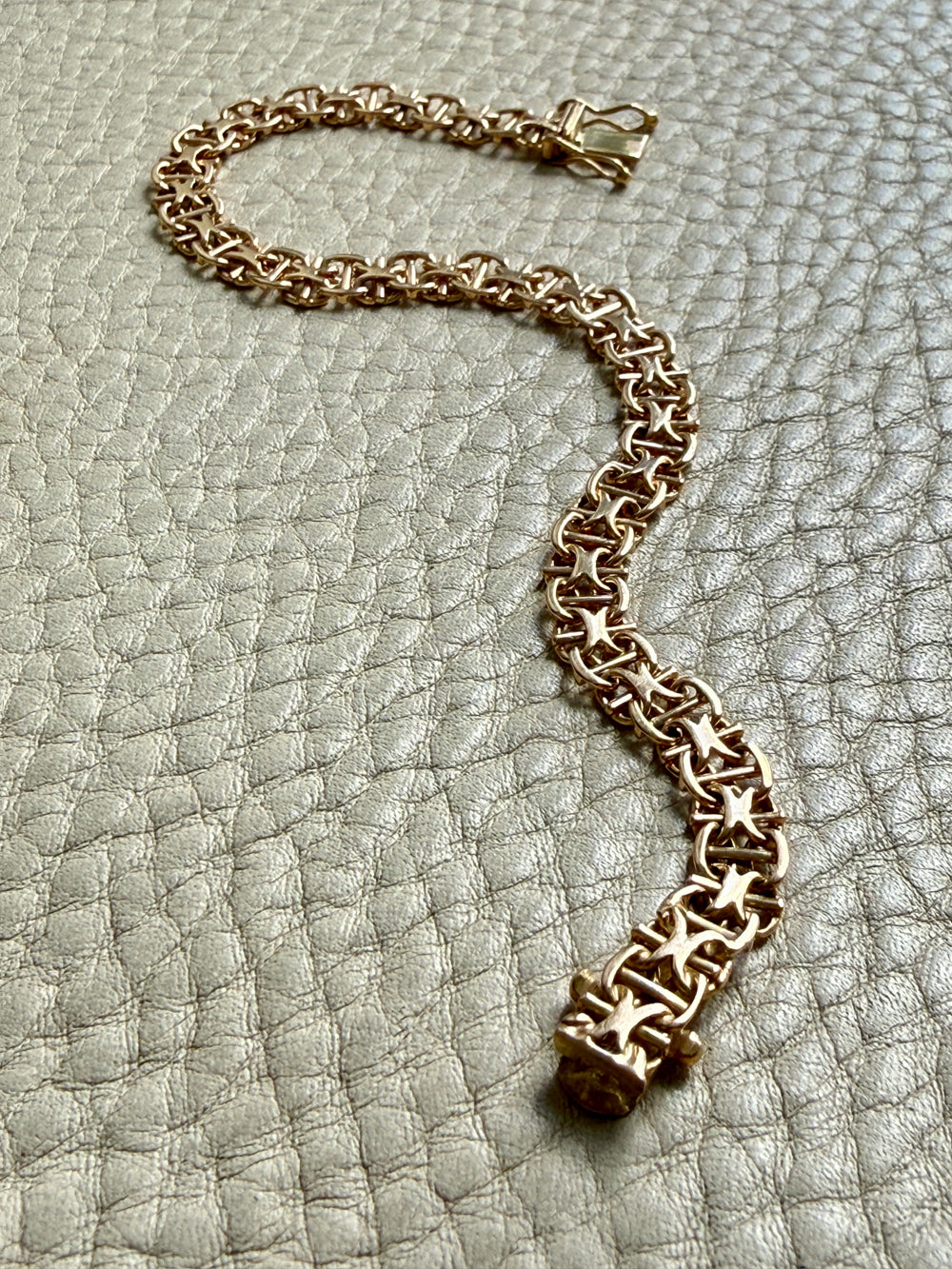 1964 Star link with bars - Bracelet in 18k gold - 7.5 inch length