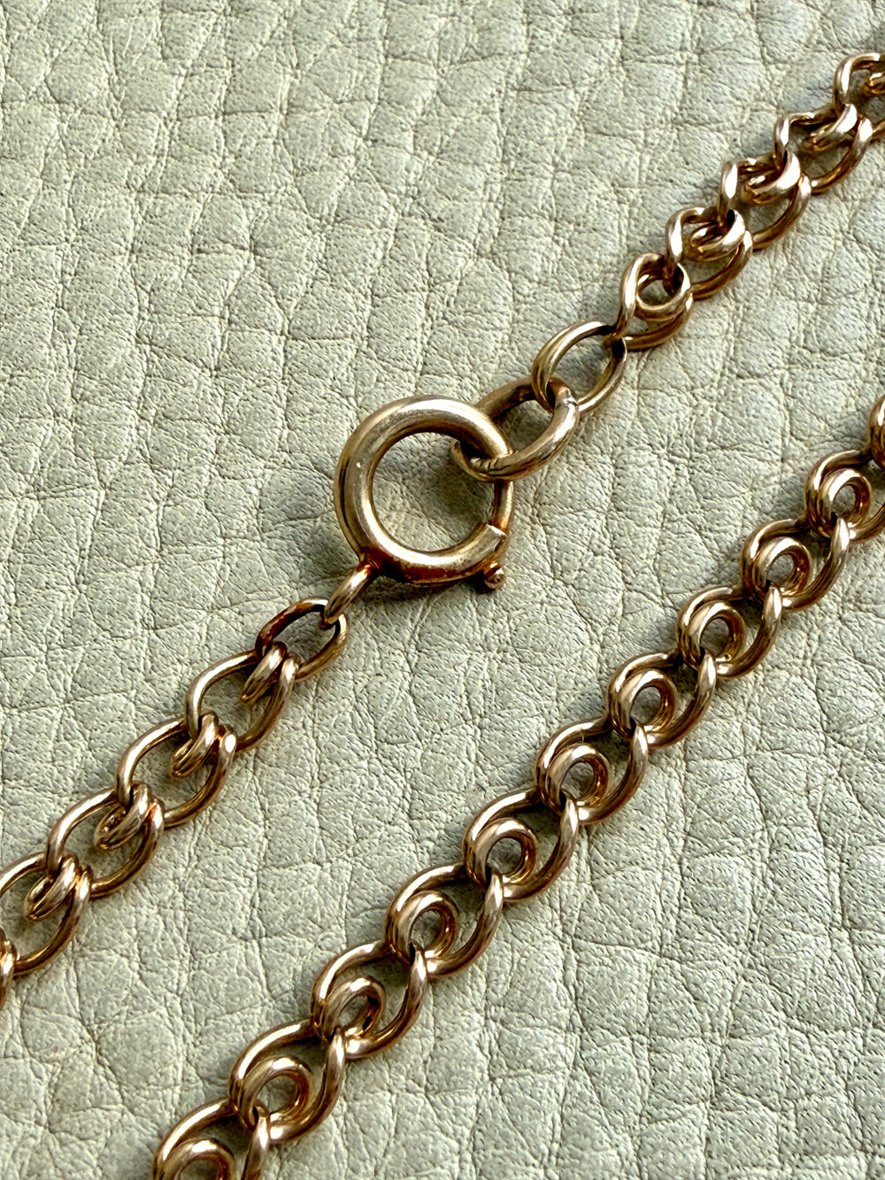 Vintage Swedish 18k Gold Spiral Link Chain Necklace – 17.25 Inch Length