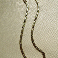 Vintage 14k Gold Smooth Braided Half Round Necklace - 18.5 inch