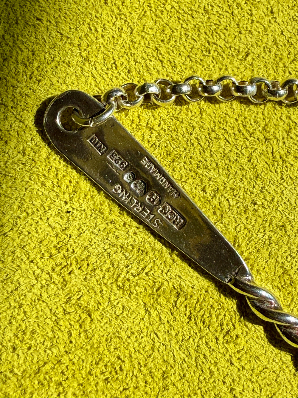 Lariat Style Vintage Rolo Link Necklace in Sterling Silver - 32.7 inch length