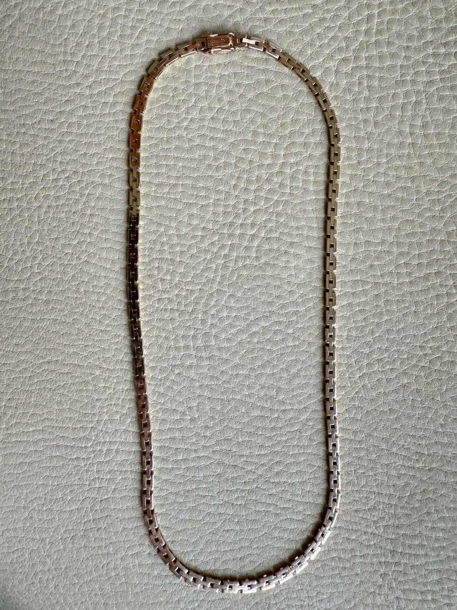 Chic Vintage Danish 14k Gold Link Necklace - 16.75 inch length