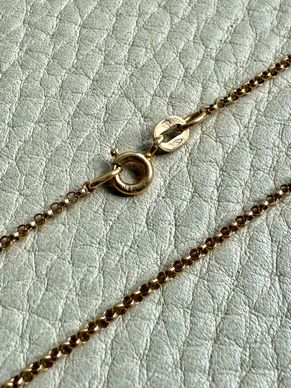 Italian vintage 18k gold rolo link necklace by Balestra - 17 inch length
