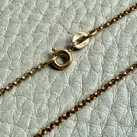 Italian vintage 18k gold rolo link necklace by Balestra - 17 inch length