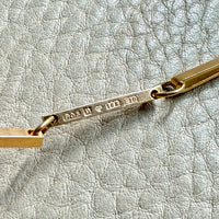 1979 Signed Swedish Vintage Bar Link Necklace 18k Gold, 29 gram – 20.5 Inch Length