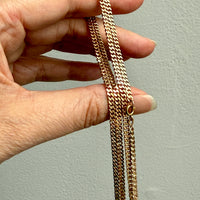 1920s era Pressed Curb Link Chain Necklace in 18k Gold - 20.1 inch length