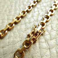 1950 Swedish Vintage Biker Link Bracelet 18k Gold – 8.1 Inch Length