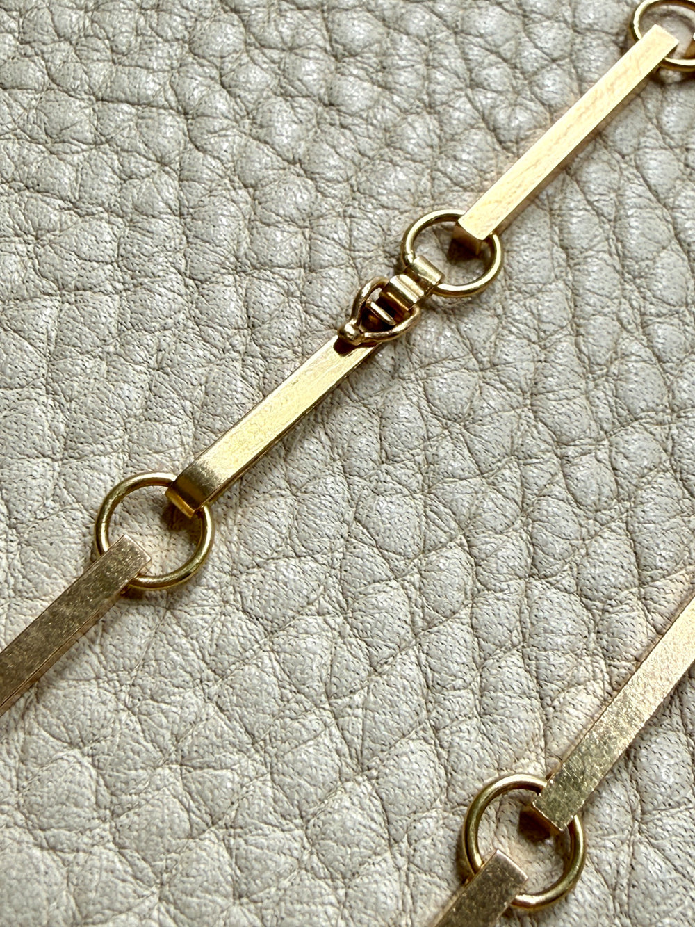 1979 Signed Swedish Vintage Bar Link Necklace 18k Gold, 29 gram – 20.5 Inch Length