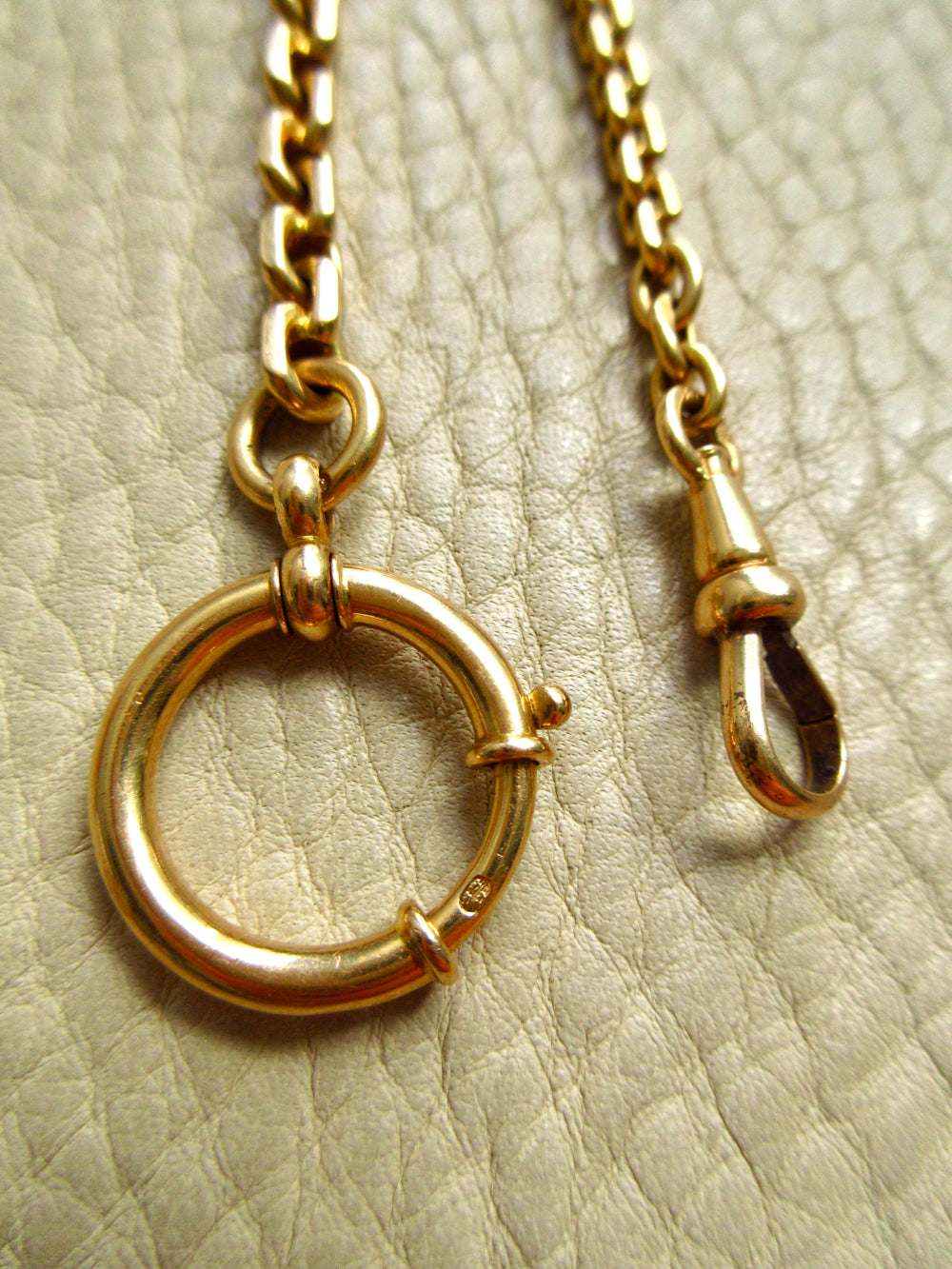 Vintage Swedish 18k Gold Biker Link Watch Chain Necklace – 20.9 Inch Length