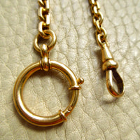 Vintage Swedish 18k Gold Biker Link Watch Chain Necklace – 20.9 Inch Length