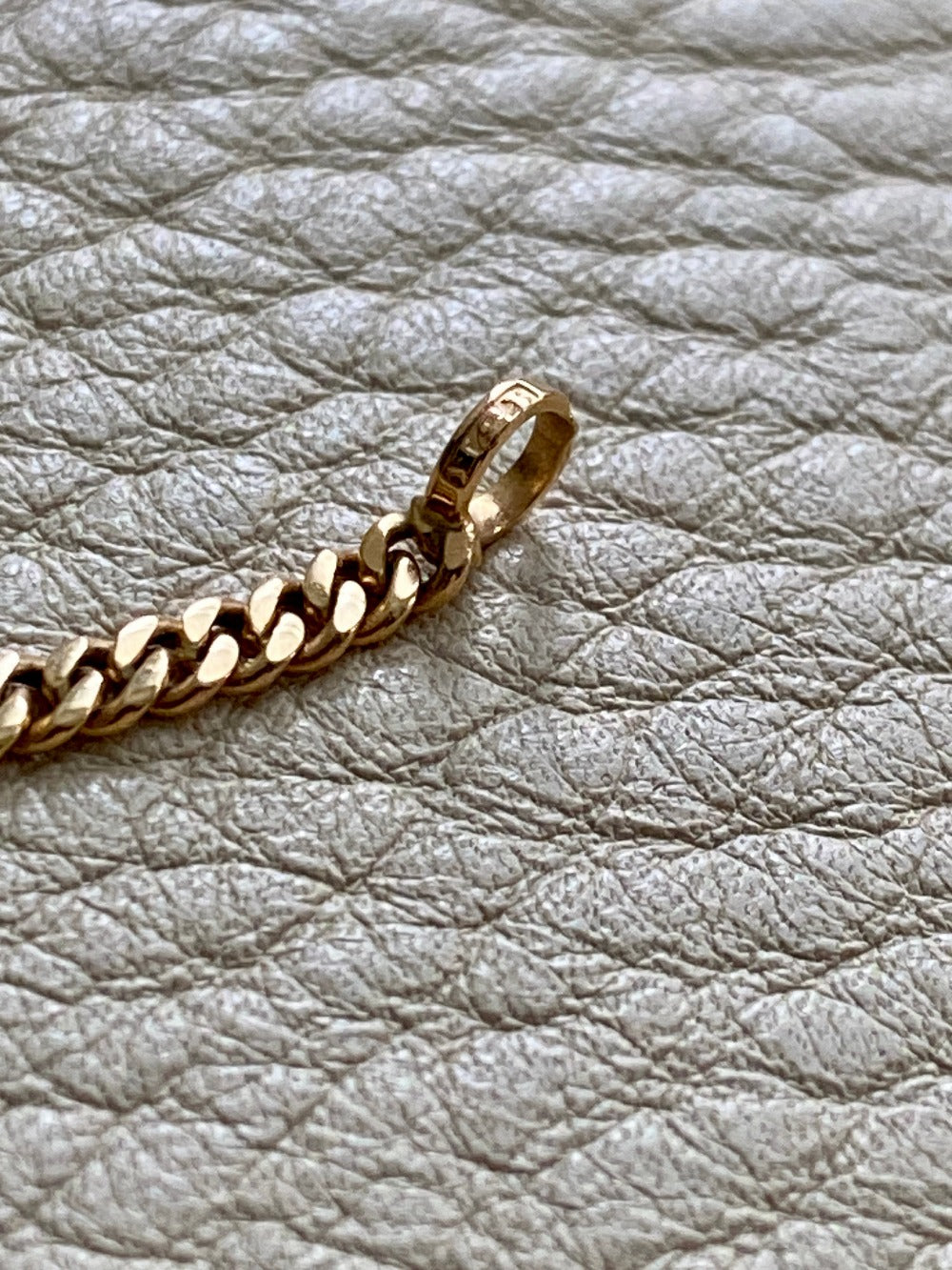 18k gold graduated curb link necklace, vintage from Sweden 1950s