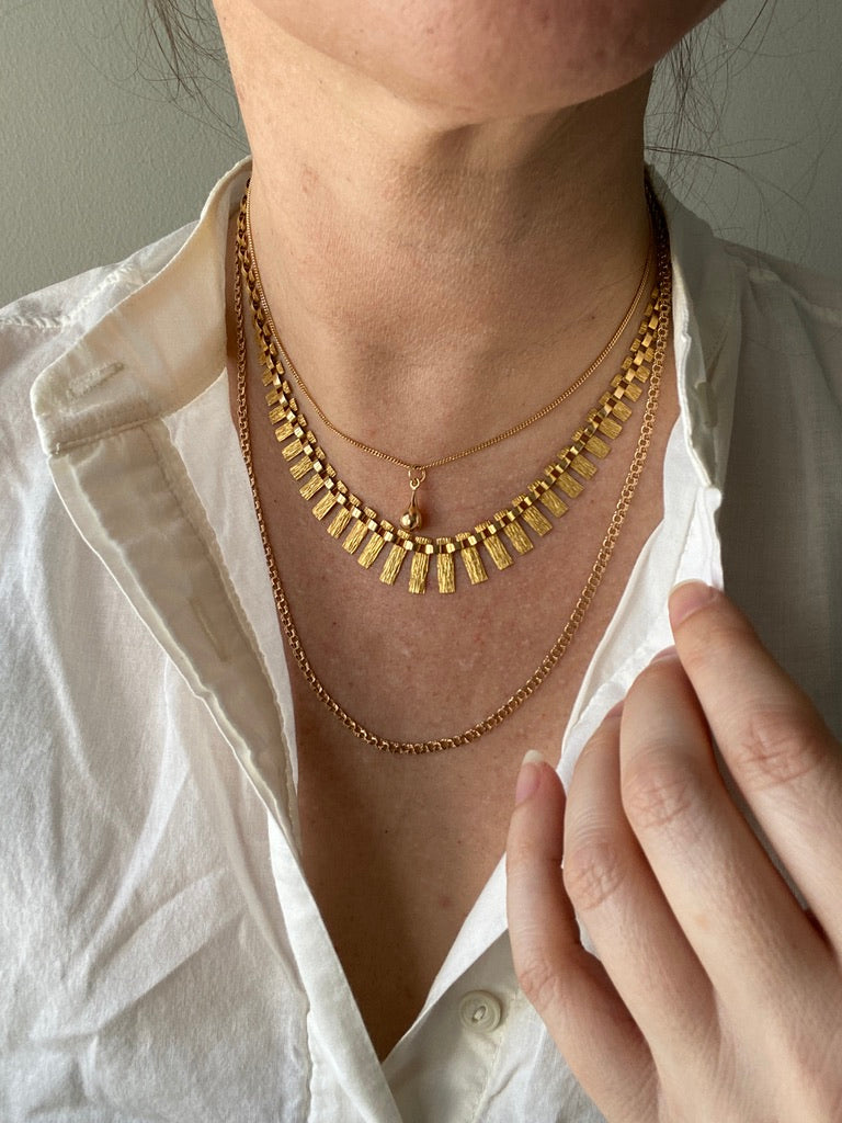 Vintage 18k gold Scandinavian chain necklaces