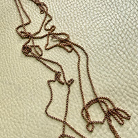 Victorian Era Antique 18k Gold Longuard Belcher Link Chain with Slider & Dog Clip - 33 inch doubled necklace length