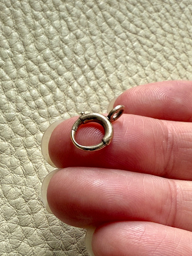 Antique Victorian era 10k gold clasp connector with bail - Excellent for your charms/pendants