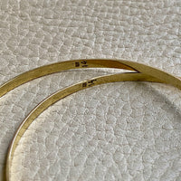 Vintage 14k solid gold bangle - 8.25 inch interior circumference