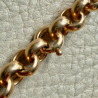 Chubby Vintage 18k Gold Rolo Link Chain Necklace – 16.9 Inch Length
