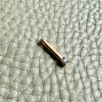 Vintage 18k gold linear diamond pendant