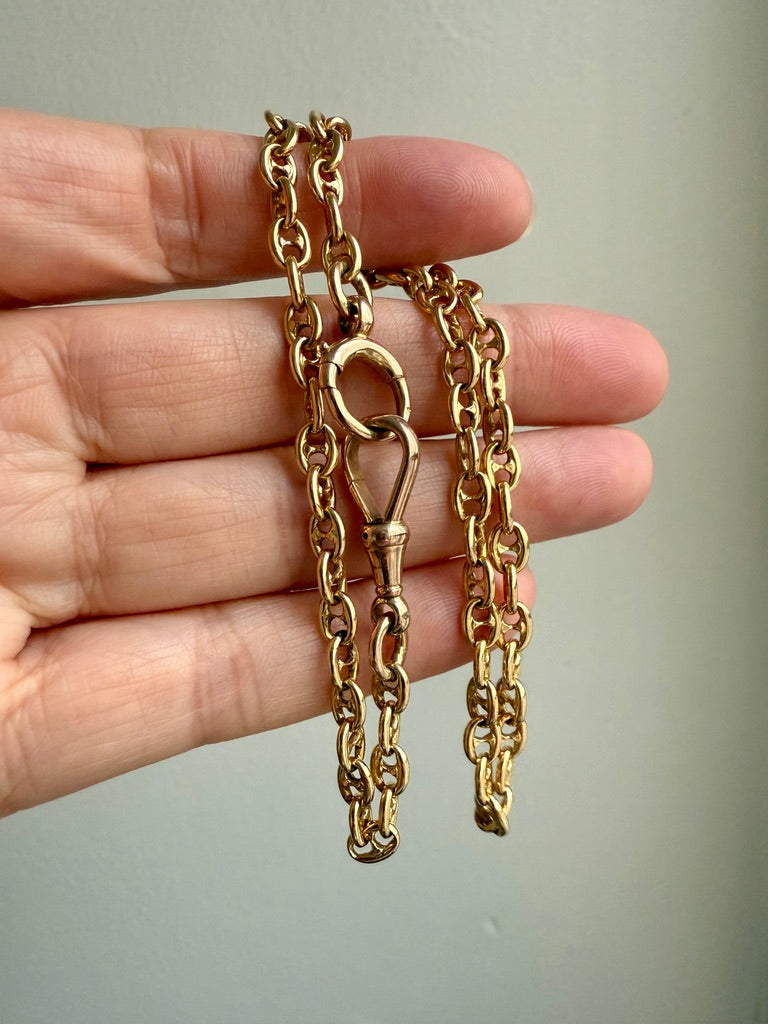 Mariner Link 18k Gold Watch Chain Necklace - 15.5 inch length