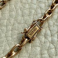 1960s era Vintage Danish 14k Gold Biker Chain Bracelet – 7.75 Inch Length