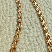 1959 Vintage Signed 18k Gold Tulip Link Chain Necklace – 16.5 Inch Length