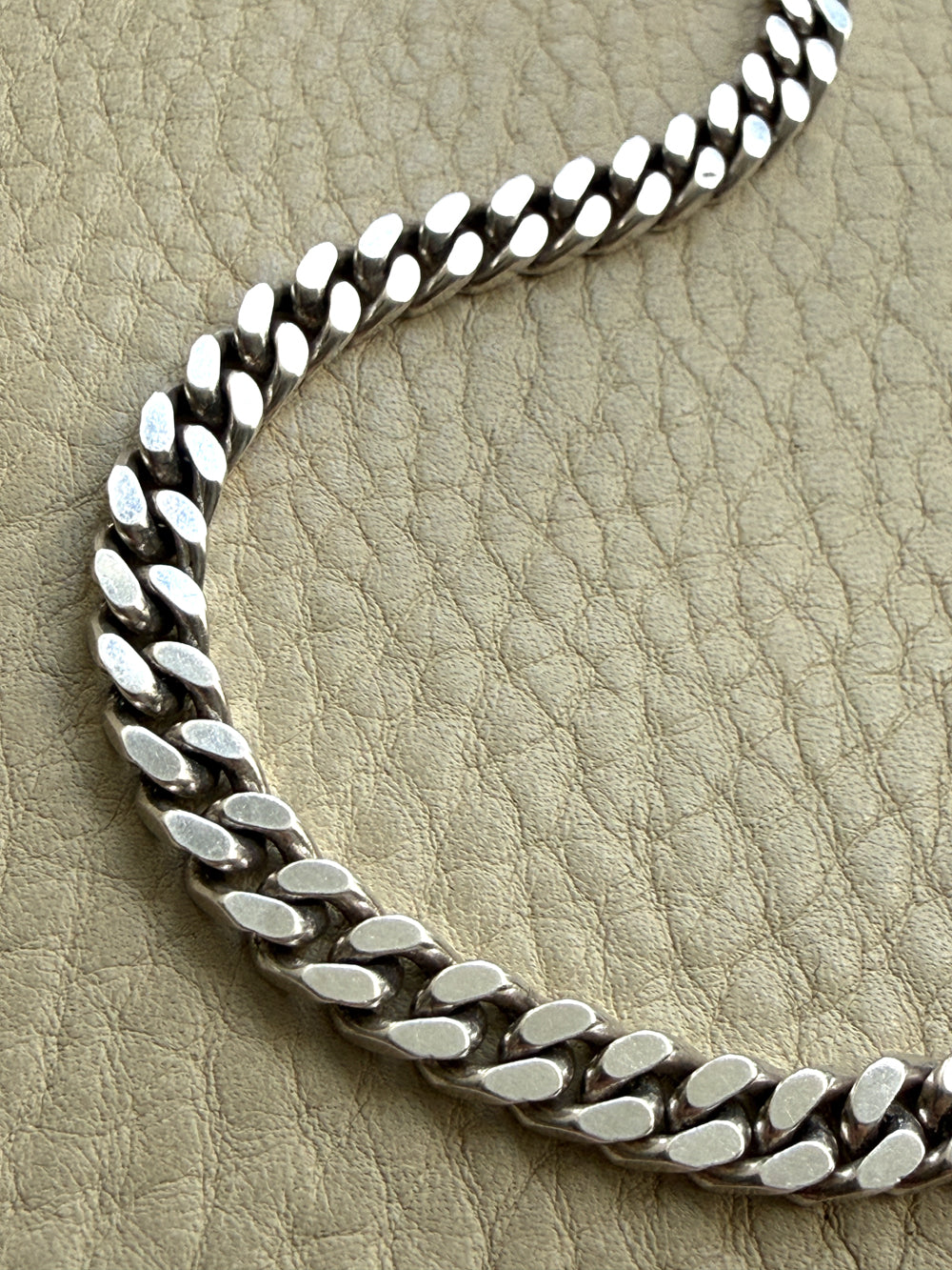 Vintage Italian Sterling Silver Curb Link Chain Necklace by Balestra – 20.25 Inch Length