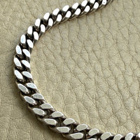 Vintage Italian Sterling Silver Curb Link Chain Necklace by Balestra – 20.25 Inch Length