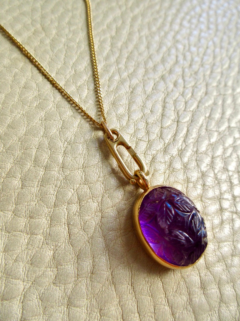 14k Gold Vintage Sister Clasp Charm Holder Pendant