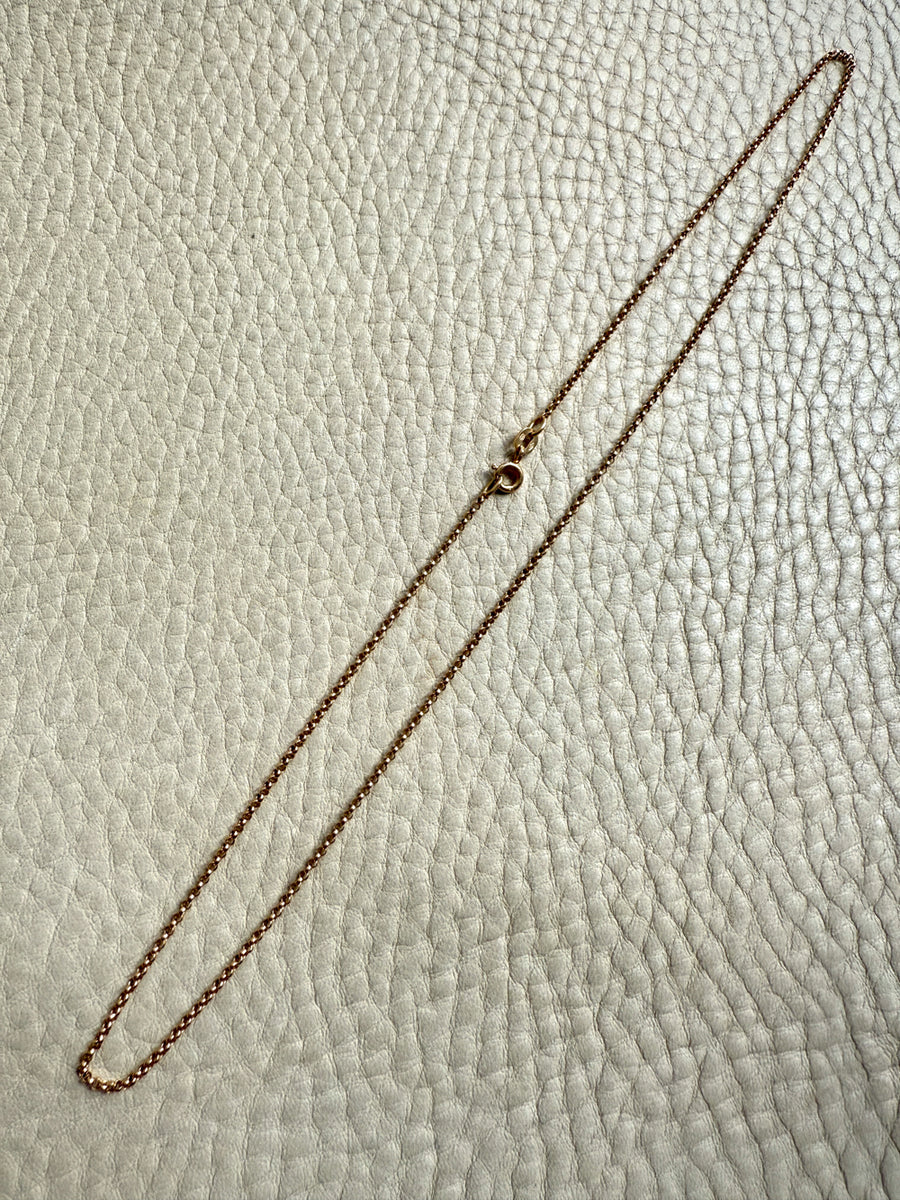 Italian vintage 18k gold rolo link necklace by Balestra - 17 inch length