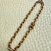 1960s era Vintage Danish 14k Gold Biker Chain Bracelet – 7.75 Inch Length
