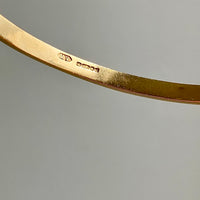 A Forever bracelet! English vintage 18k Gold solid formed bangle - 7.75 inch interior circumference