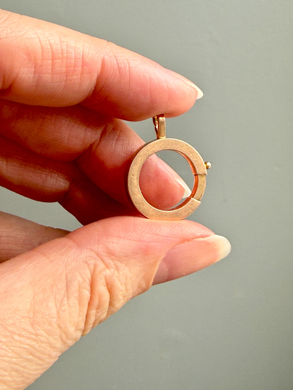 Rosy 18k Gold French Antique Large Bolt Clasp - Excellent for your Pendants/Charms