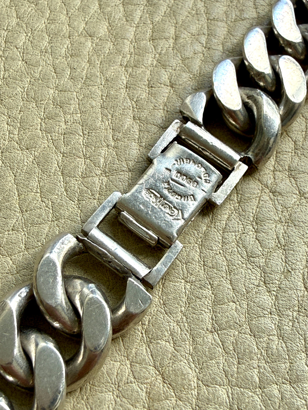 158 gram Vintage Colombian Solid Silver Curb Link Chain Necklace – 18 Inch Length