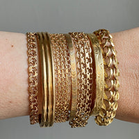 Incredible vintage fancy link 18k solid yellow gold bracelet