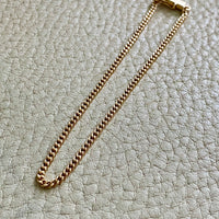 Vintage 18k gold curb bracelet - 7.2 inch length