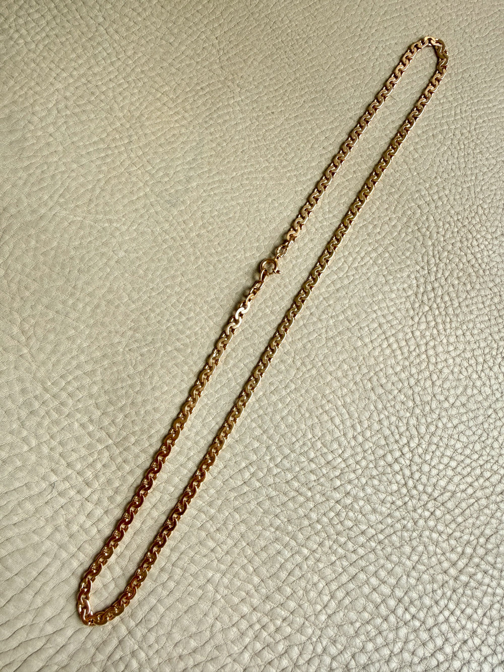 STUNNING Vintage Virola Link Necklace 18k Gold – 22.5 Inch Length