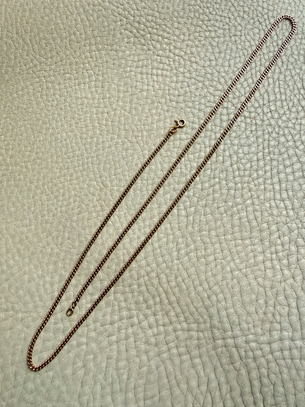Vintage Swedish 18k Gold Curb Link Necklace – 24.5 Inch Length