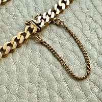 1930 Swedish Vintage Gold Curb Link Bracelet 18k Gold – 8 Inch Length