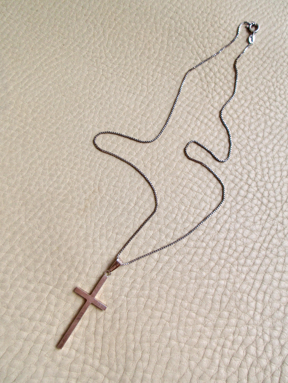 Swedish Vintage Cross Pendant with Silver Chain – 18.25 inch length