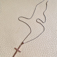 Swedish Vintage Cross Pendant with Silver Chain – 18.25 inch length