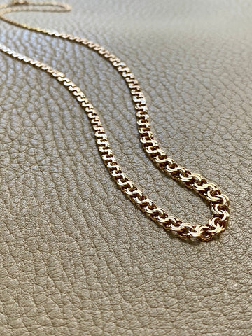 Vintage Double-link necklace - Solid 18k gold - Göteborg, Sweden - 17.7 inch length